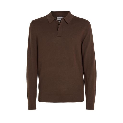 Calvin Klein Merino Polo Pullover, Java, L