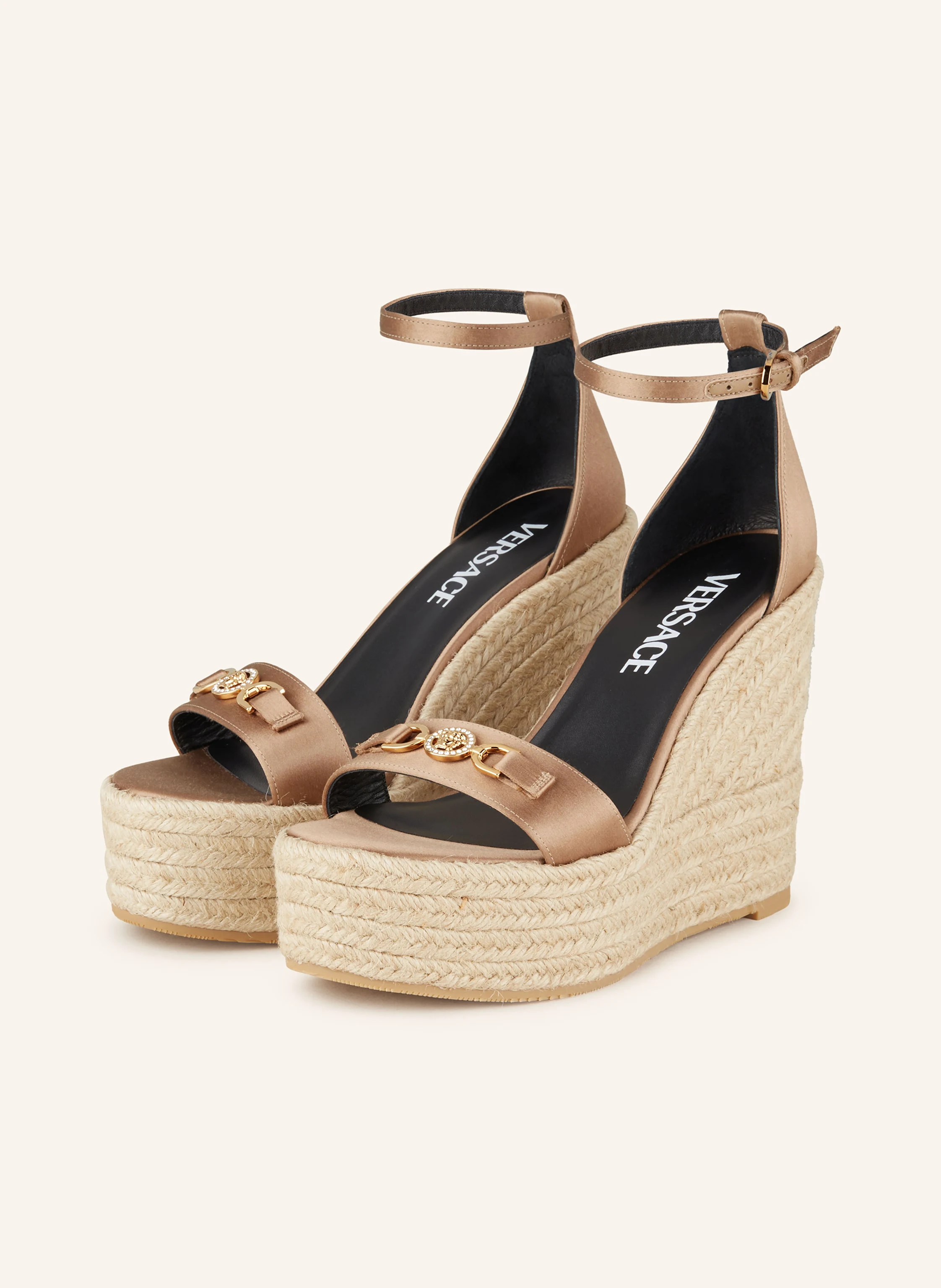 VERSACE Plateau-Wedges aus Satin