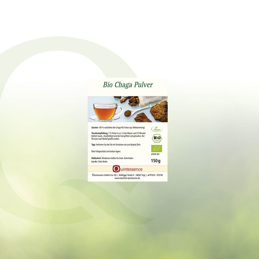 Chaga Pulver in Bioqualität von Quintessence