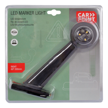 Carpoint led breedtelicht rechts 60° rood/wit 200 mm