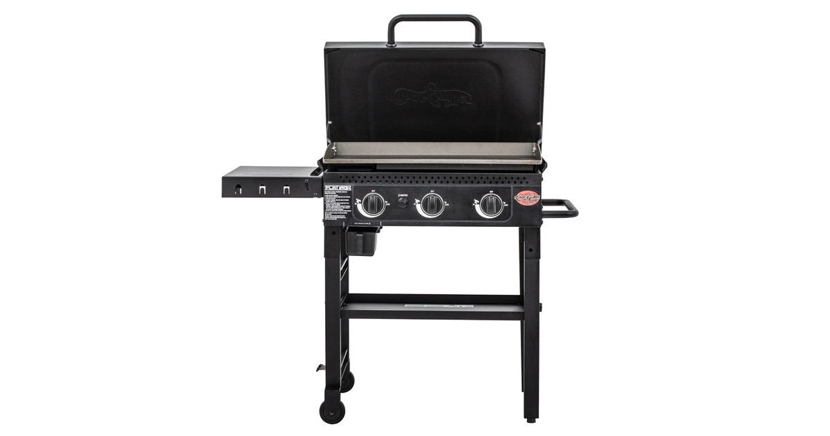 Char-Griller3-Burner Flat Iron Gas Griddle barbecue  (Zwart)