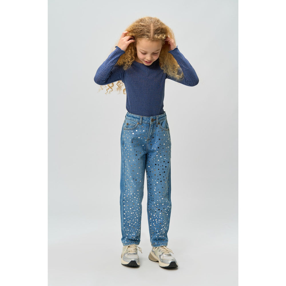 Køb The New Navy Blazer Rina L_S Glitter Rib Tee