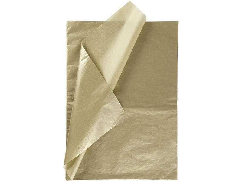 Creativ Company Seidenpapier 50 x 70 cm, 25 Blatt, Gold Seidenpapier in Gold