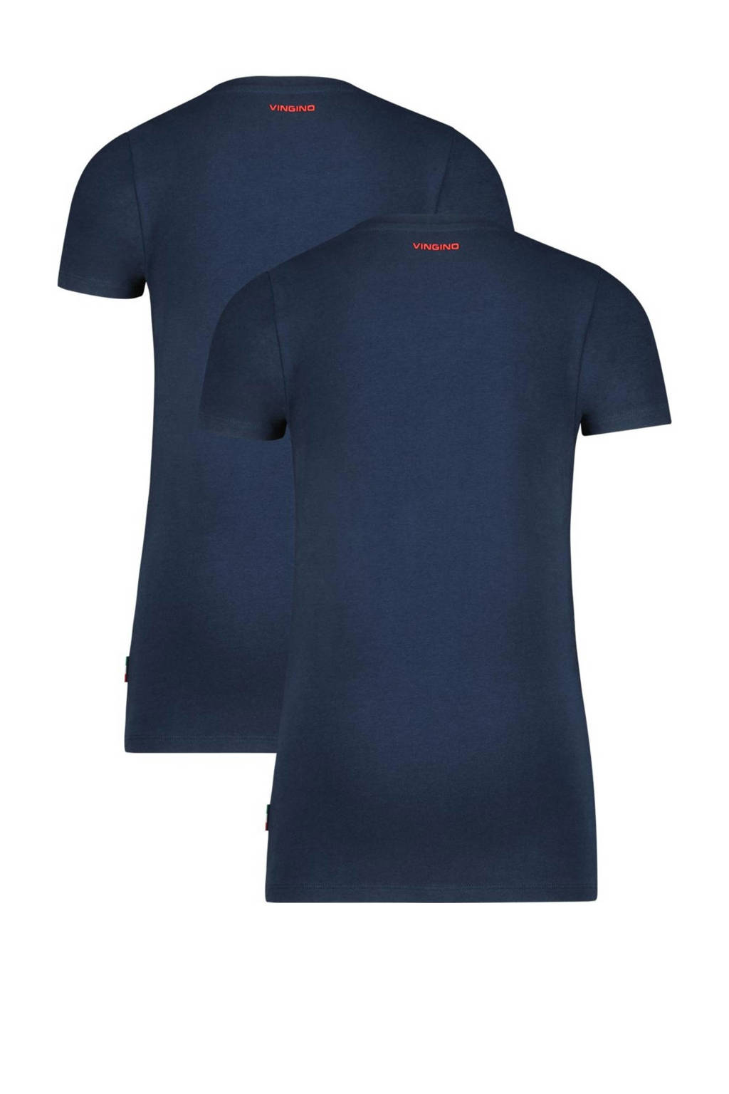 Vingino basic T-shirt - set van 2 donkerblauw