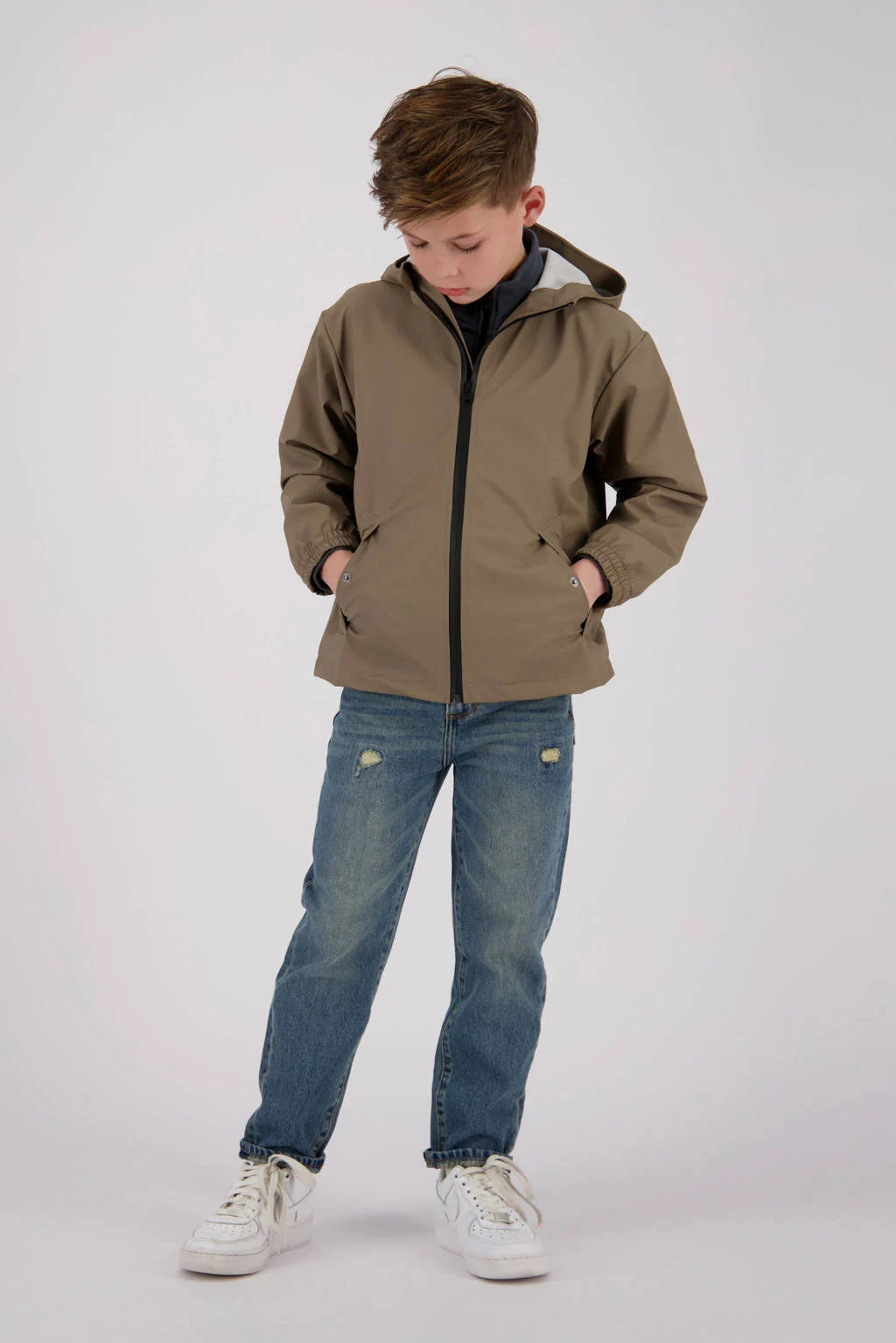 Vingino kids regenjas Thyfoon lichtbruin