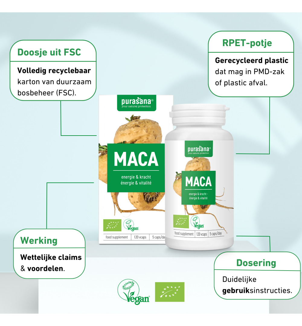 Purasana Maca Vegan Bio (120 vega capsules)