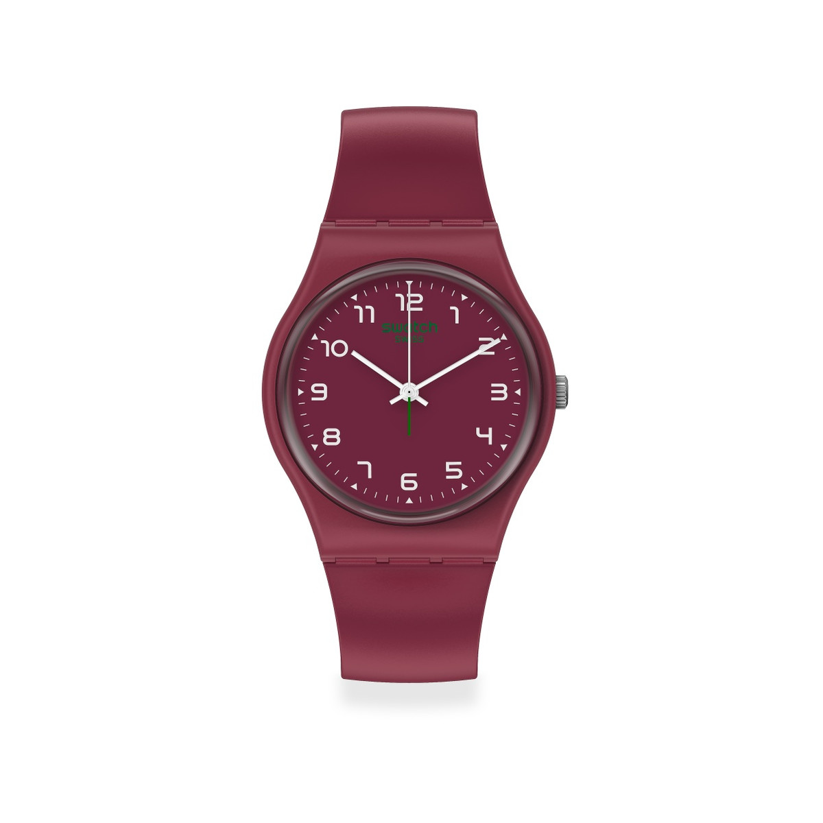Montre Swatch mixte plastique rouge
