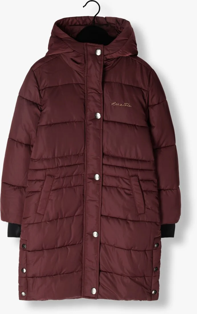LIKE FLO bordeaux like flo gewatteerde jas flo girls maxi hooded jacket
