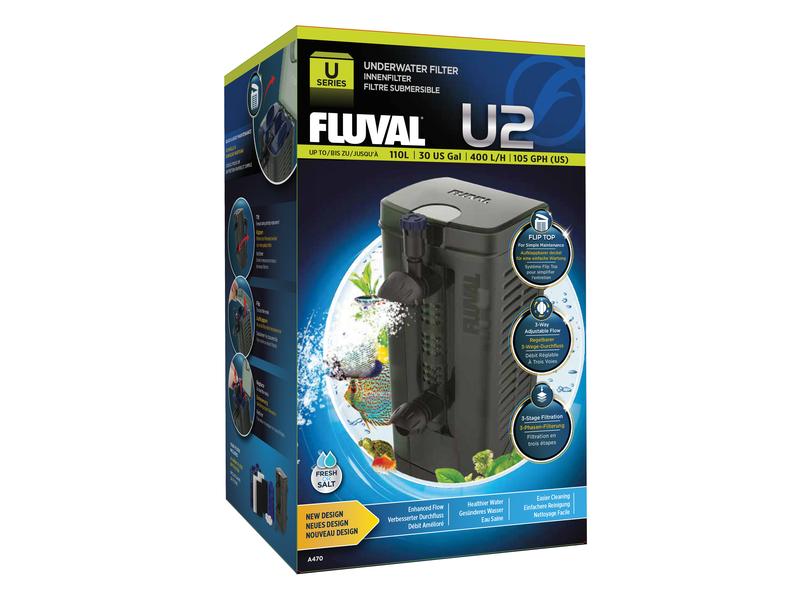 Fluval Innenfilter U2 Innenfilter für Aquarien bis 110 Liter