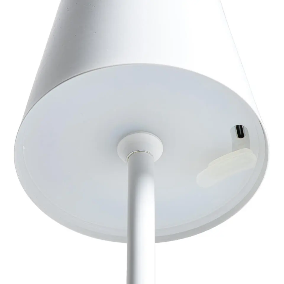 Tafellamp Lev wit USB LED
