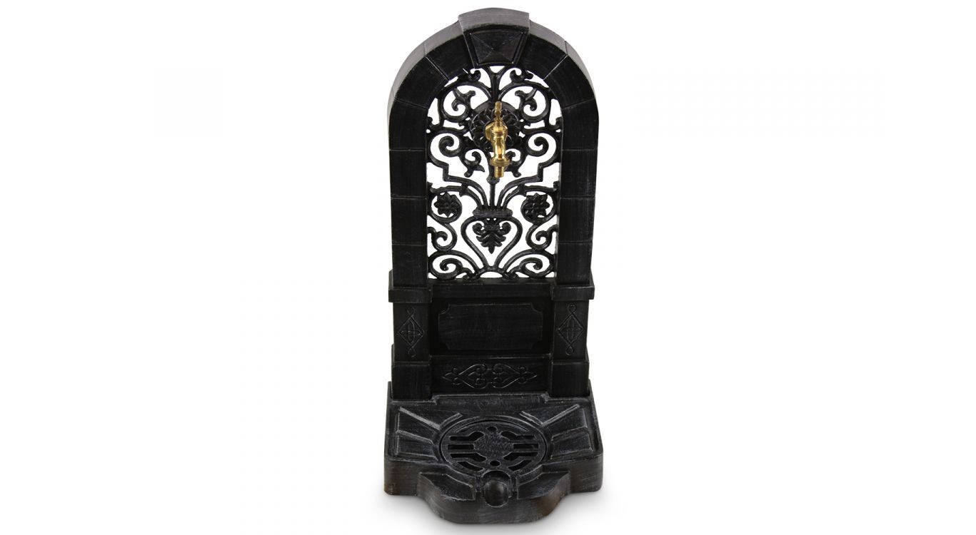 Fontaine de jardin fonte gris 35.5x31x74.5cm