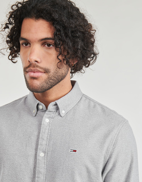 Tommy Jeans - TJM REG BRUSHED GRINDLE SHIRT - Gris