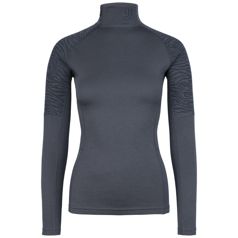 johaug elevate uld half zip langaermet baselayer t shirt dame 343 210666 dark blue