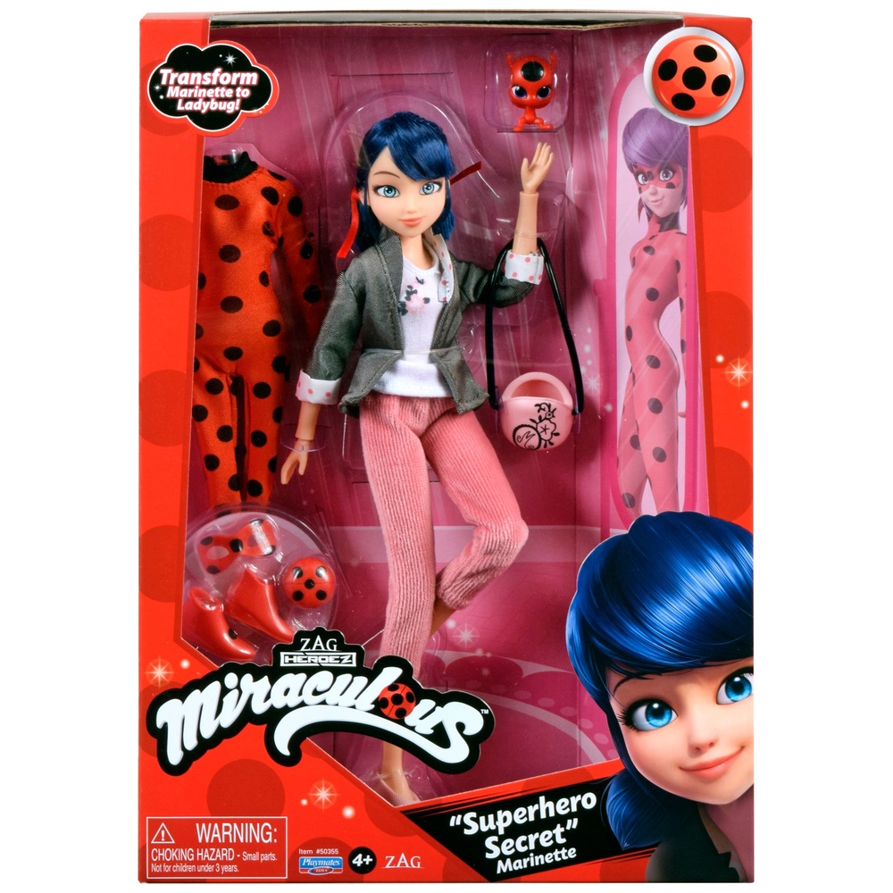 Miraculous Superhero Secret Marinette 26cm Modepuppe