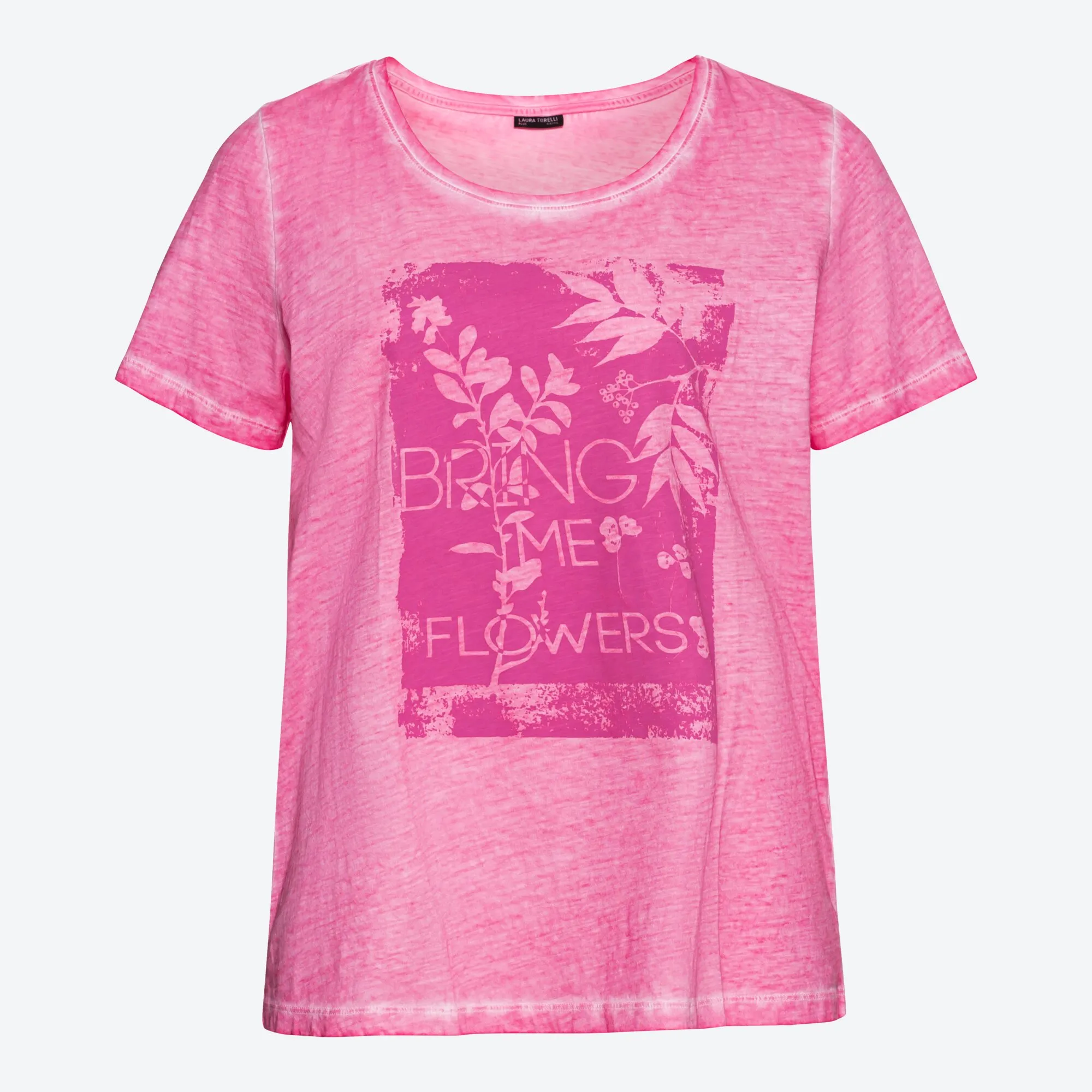 Damen-T-Shirt mit Wasch-Effekten, große Größen