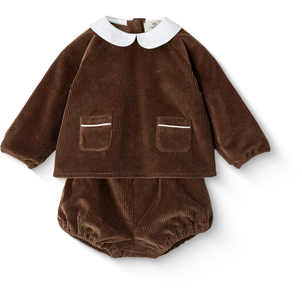 Køb COPENHAGEN COLORS Dk.Brown Comb. Corduroy Baby Sæt W. Krave