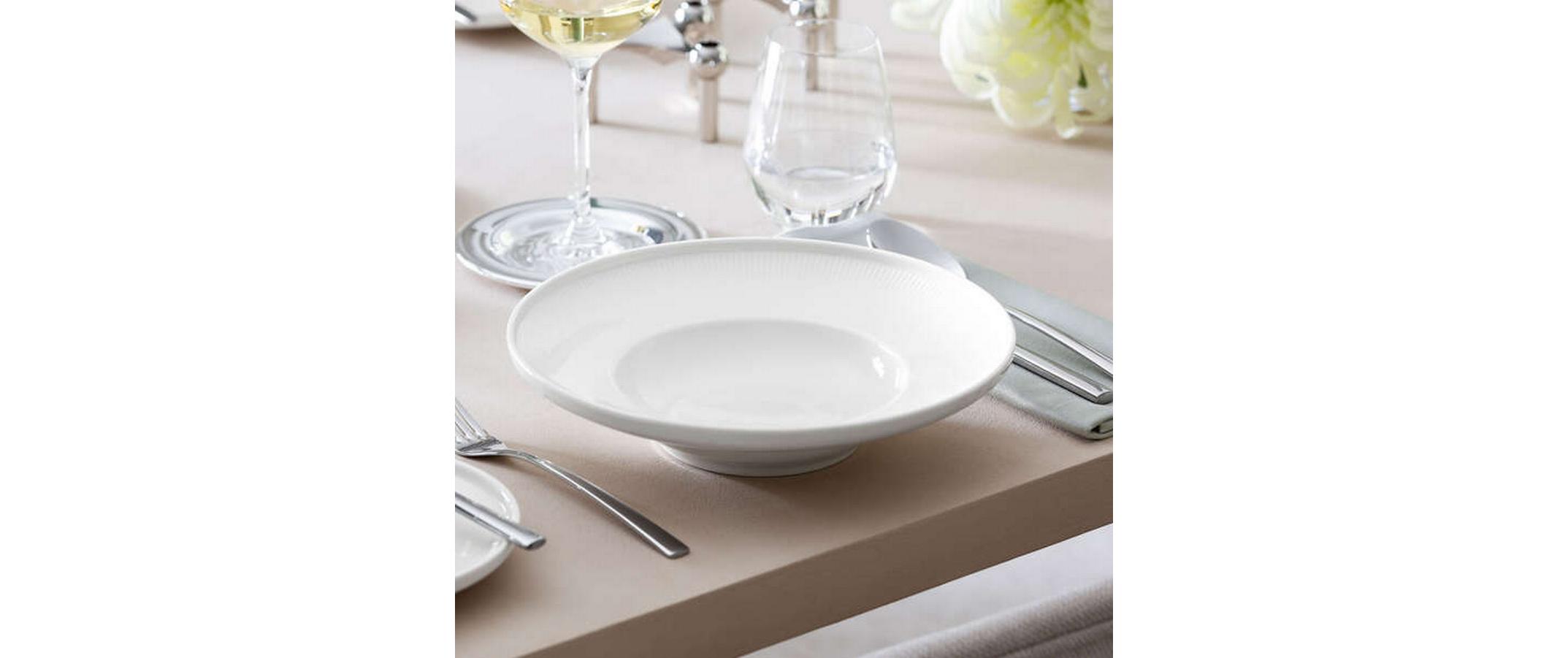 Suppen- & Pastateller Afina Ø 25 cm, 6 Stück,Weiss<br>Teller-Set aus Porzellan