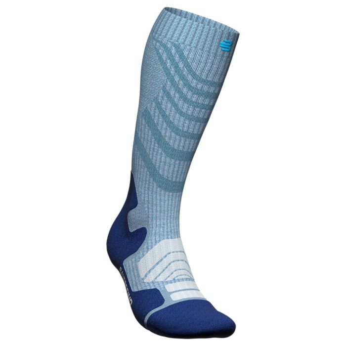Bauerfeind Unisex Strømper Outdoor Merino Compression Socks High Cut Blå