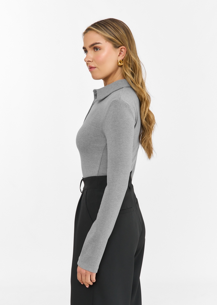 Valerie top grijs