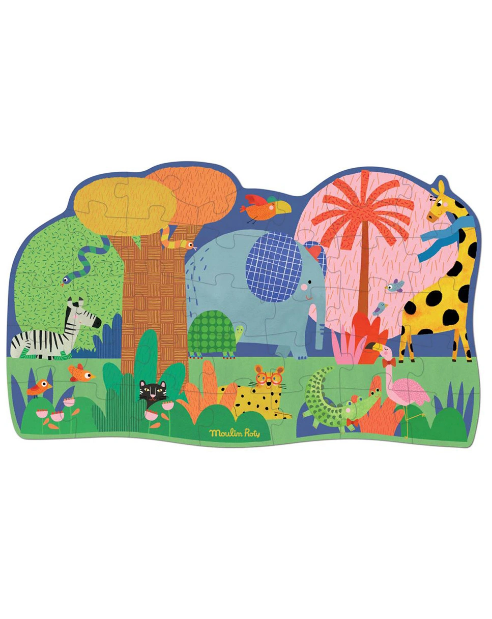 Puzzle TIERE 36-teilig in bunt