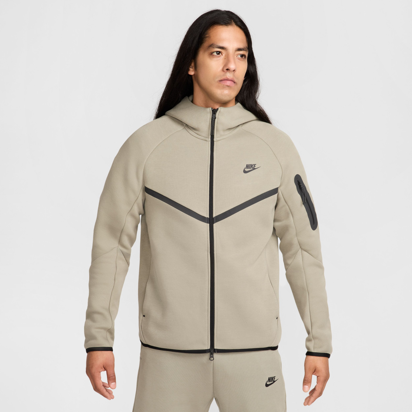 Nike Tech Fleece Sportswear Trainingspak Grijsgroen Zwart
