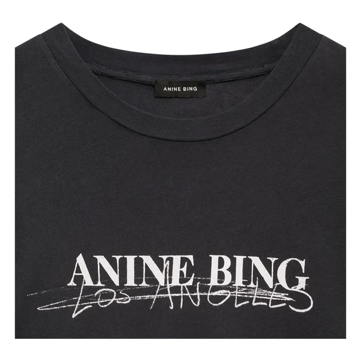 Anine Bing T-shirt Walker Doodle Coton Bio | Noir