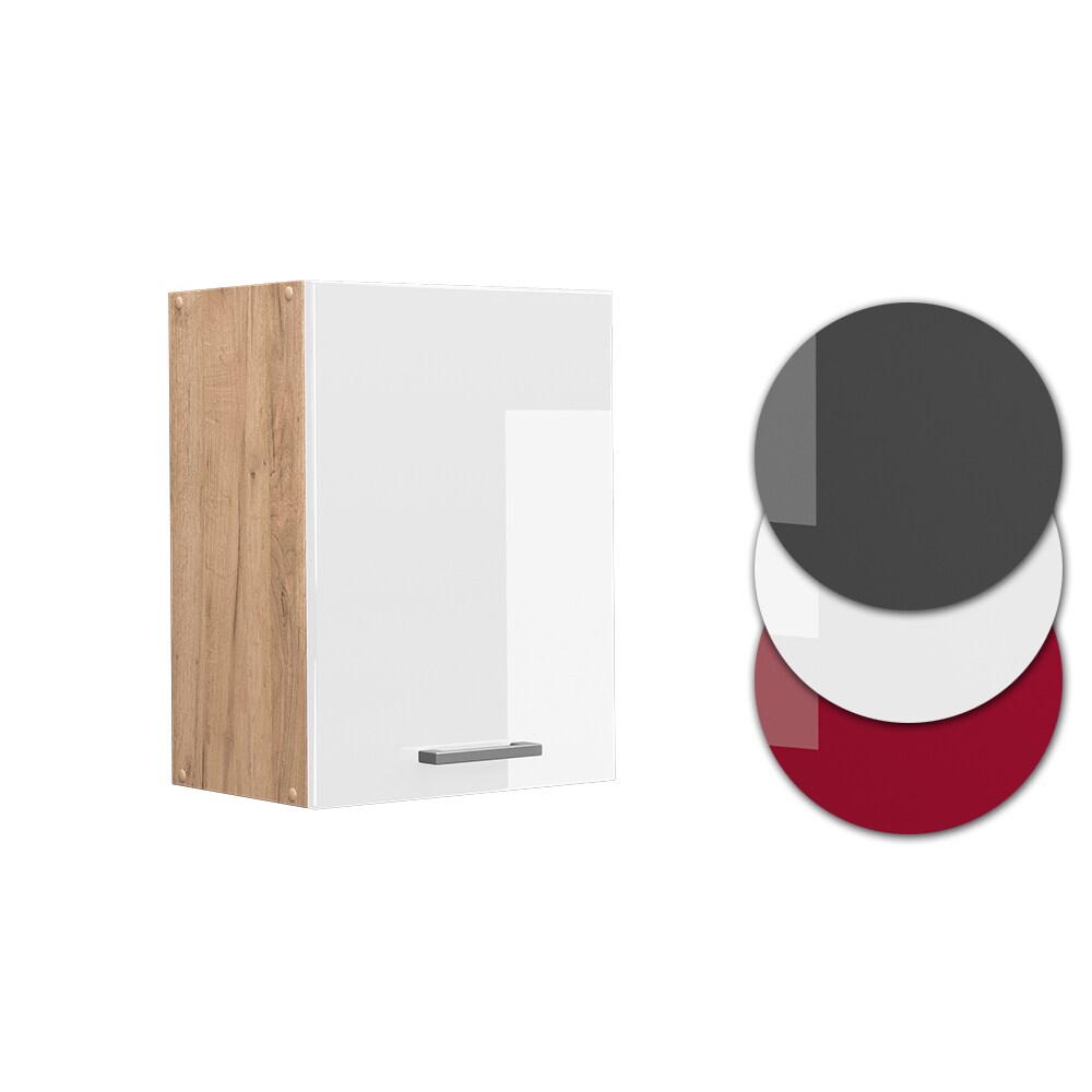 Vicco Hängeschrank Küchenschrank Küchenzeile R-Line 45 cm Eiche Weiß Tür Fächer
