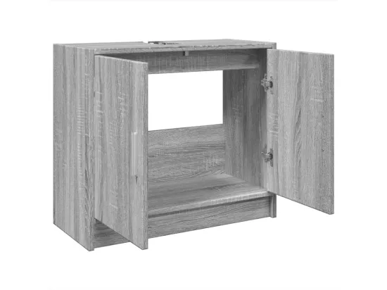 Armoire d'évier sonoma gris 63x29x55 cm bois d'ingénierie