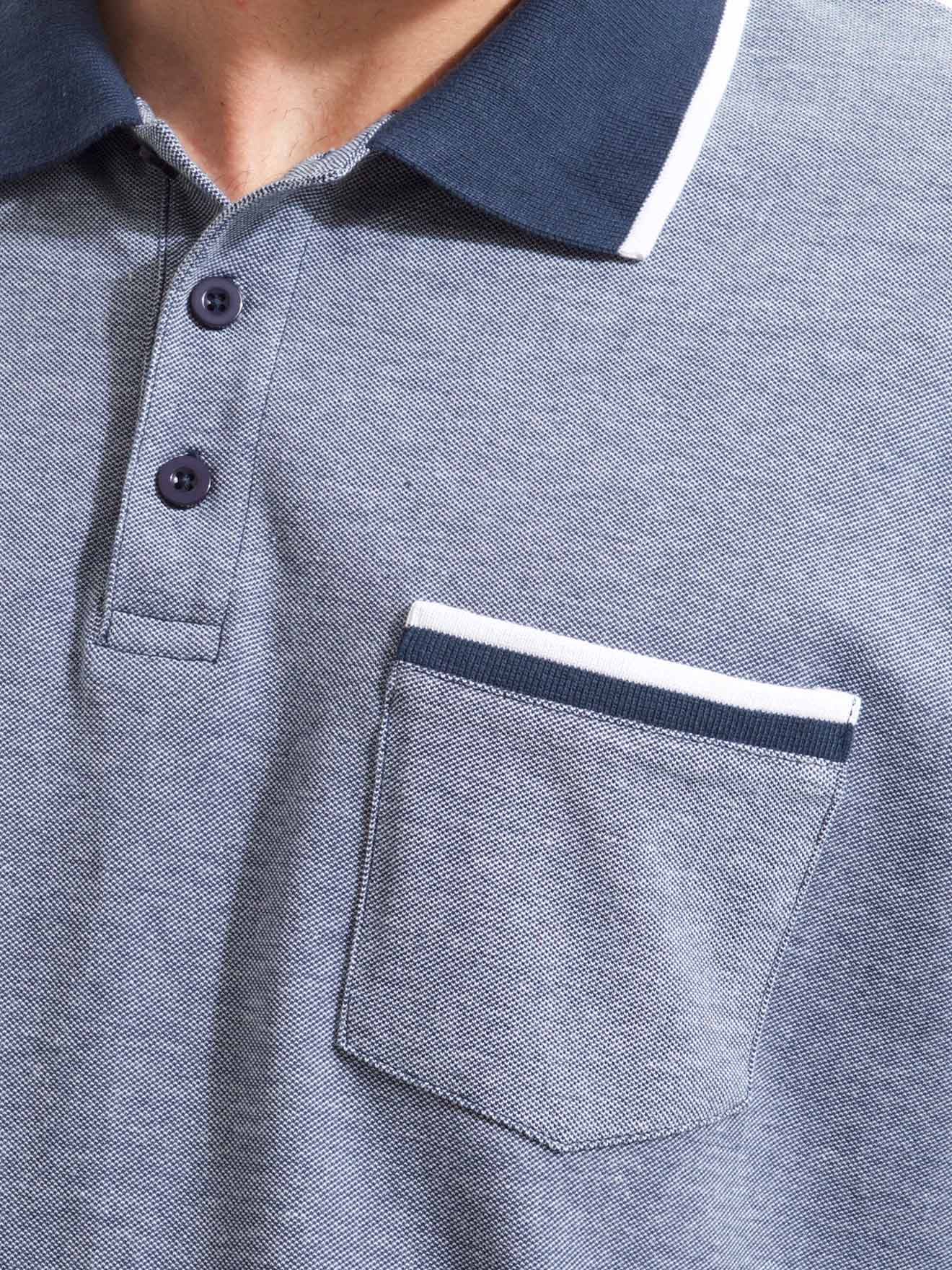 Polo manches longues pur coton
