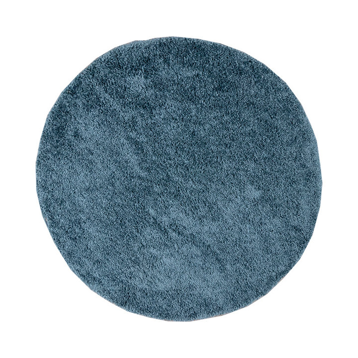Rond hoogpolig vloerkleed - Lofty Blauw | Haal kleur in huis!