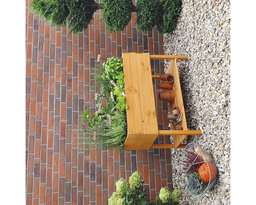 Verhoogd tuinbed op palen promadino incl. folie 100 x 50 x 80 cm honingbruin