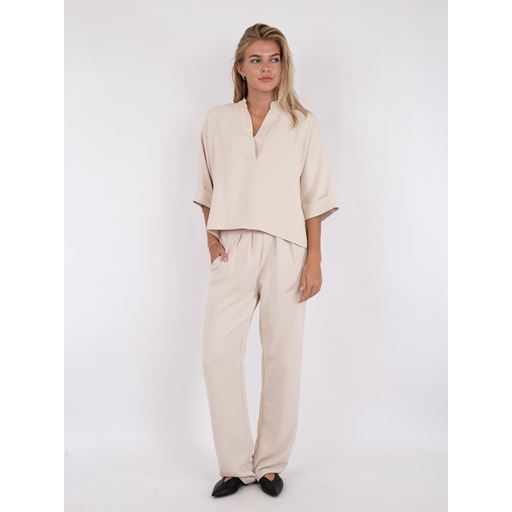 Neo Noir Luma Crepe Bluse, Creme, 40