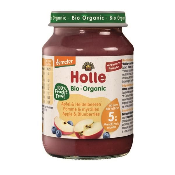 Puré De Maçã E Mirtilo Biológico
