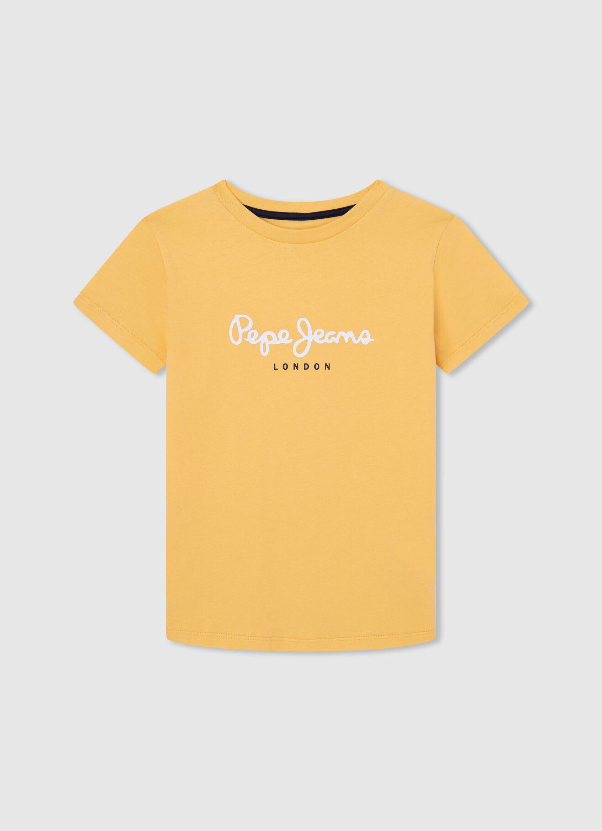 Camiseta de algodão com logotipo estampado - brilhante