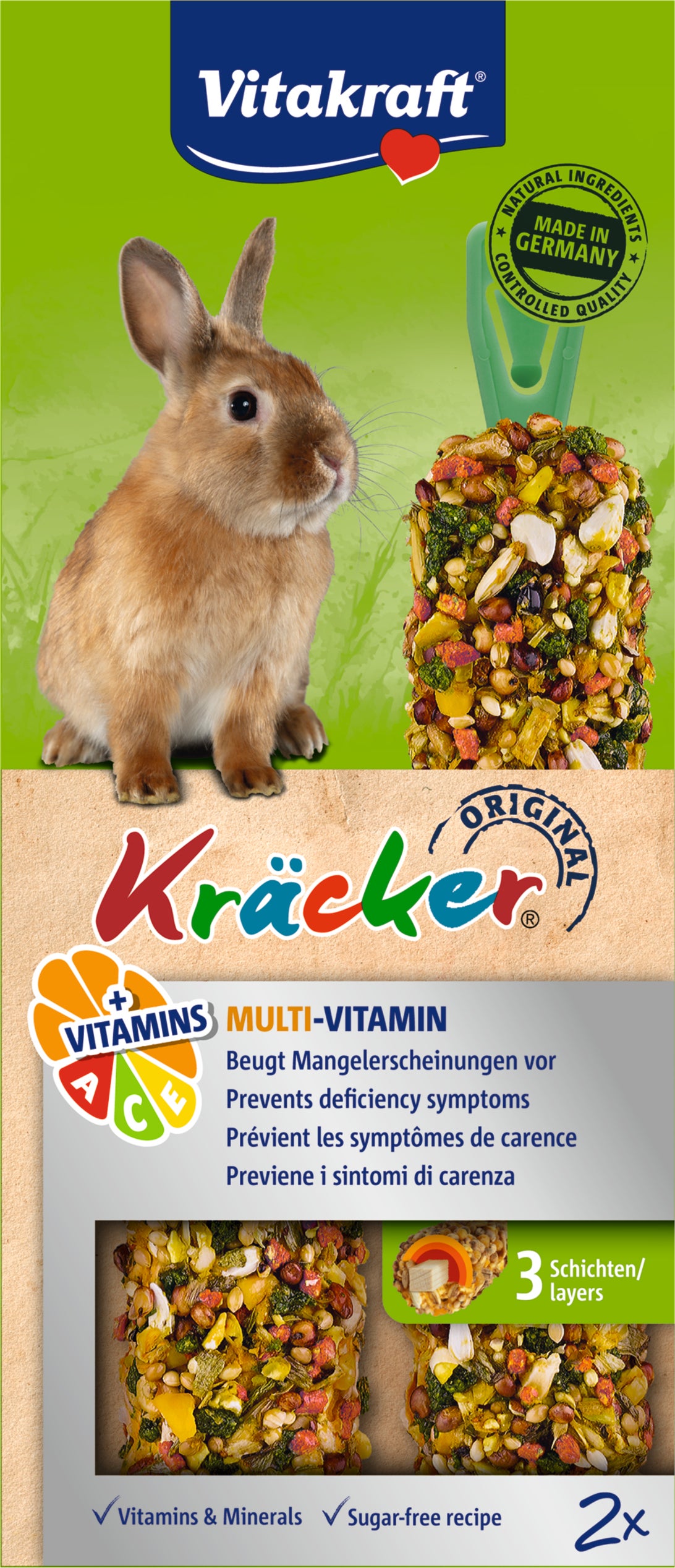 Vitakraft konijnensnack Kräcker multi vitamine 2 stuks
