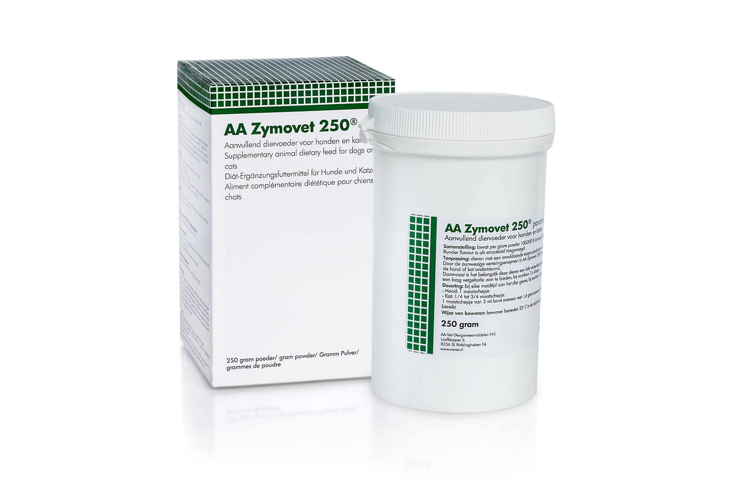 AA Zymovet Pancreaspoeder Hond Kat 250 gram | 13784