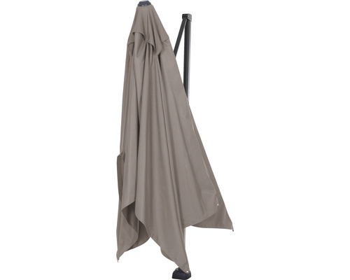 Zwevende parasol Sunset N+ 350 x 260 cm polyester taupe