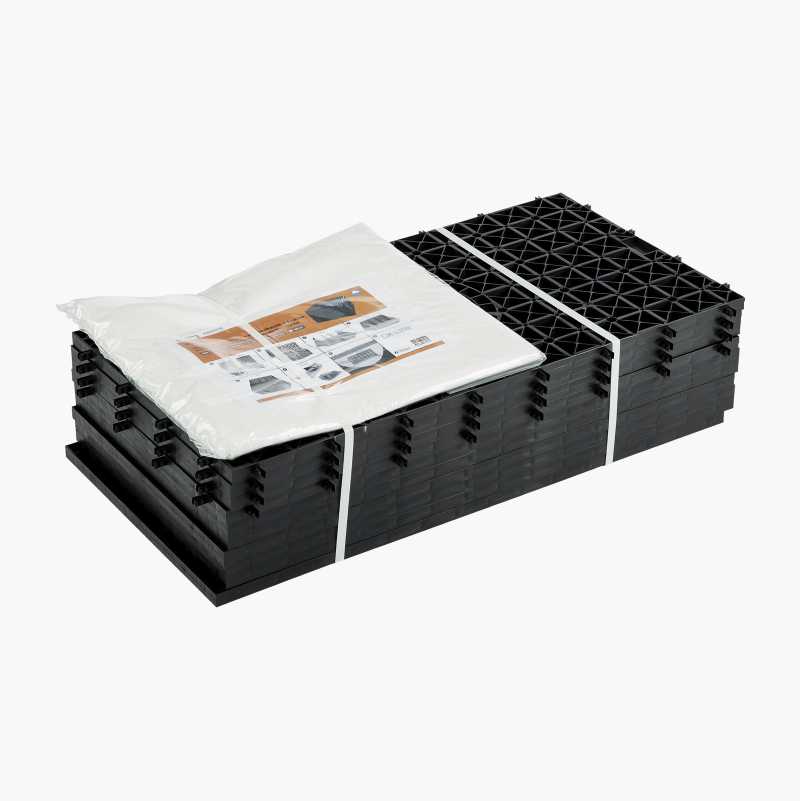Steinkiste med fiberduk, 256 liter