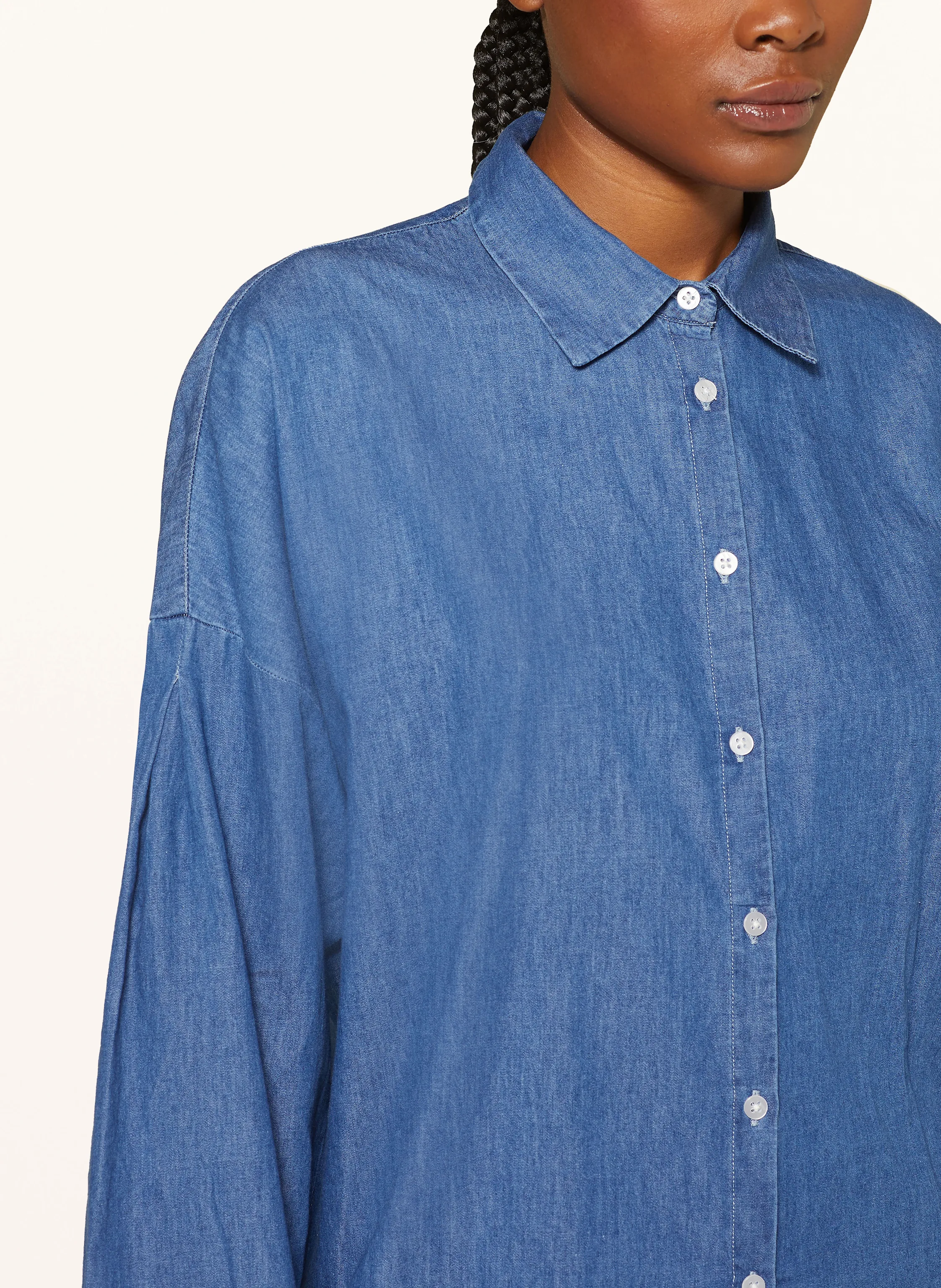 LADNERI Hemdbluse LYON in Jeansoptik
