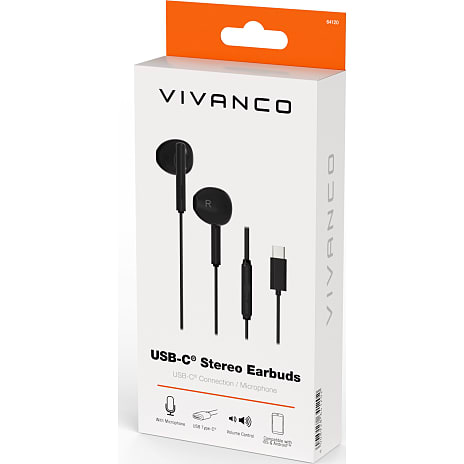 Vivanco Smart Pro USB-C in-ear høretelefoner - sort