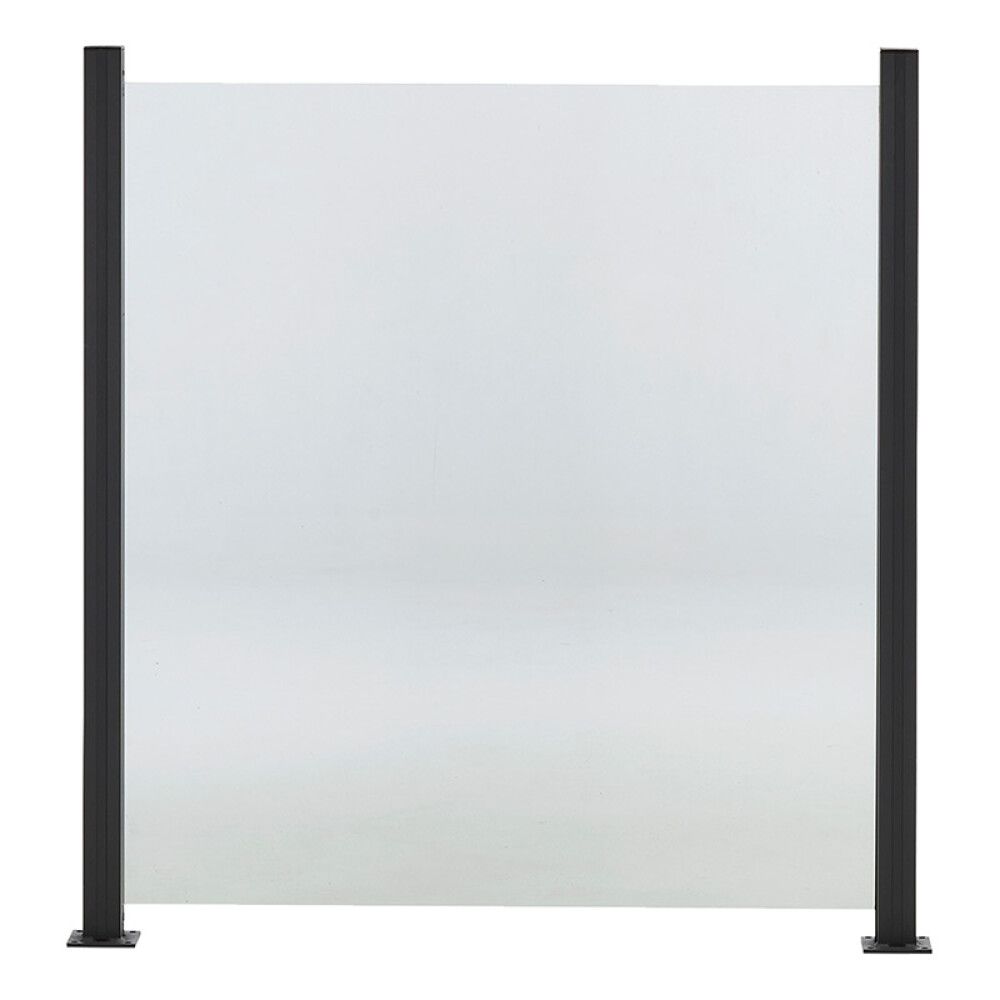 GLASSGJERDE HORTUS KLARGLASS MED ALUMINIUMSKINNE 1000X900MM