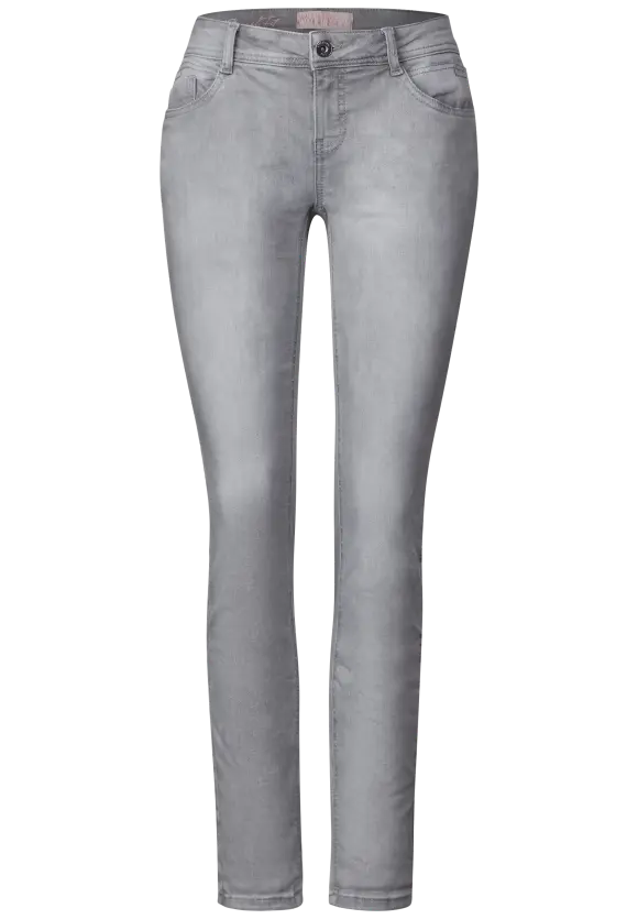Graue Casual Fit Jeans - light grey random wash