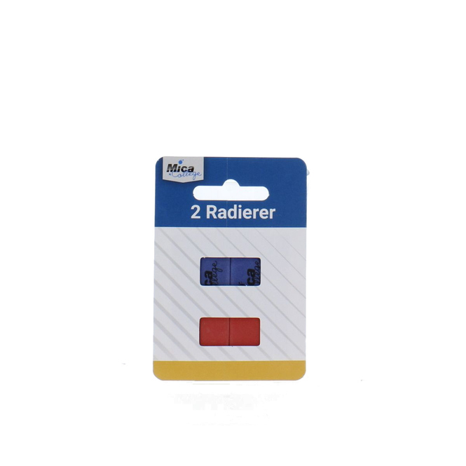 2 Radierer in rot-blau