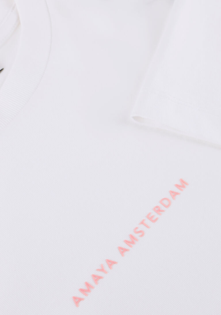 witte amaya amsterdam t-shirt baylie logo