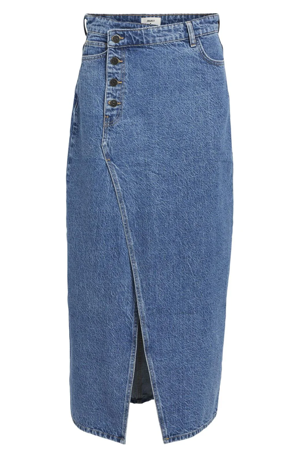 Object Objharlow Long Wrap Denim Skirt Ofw