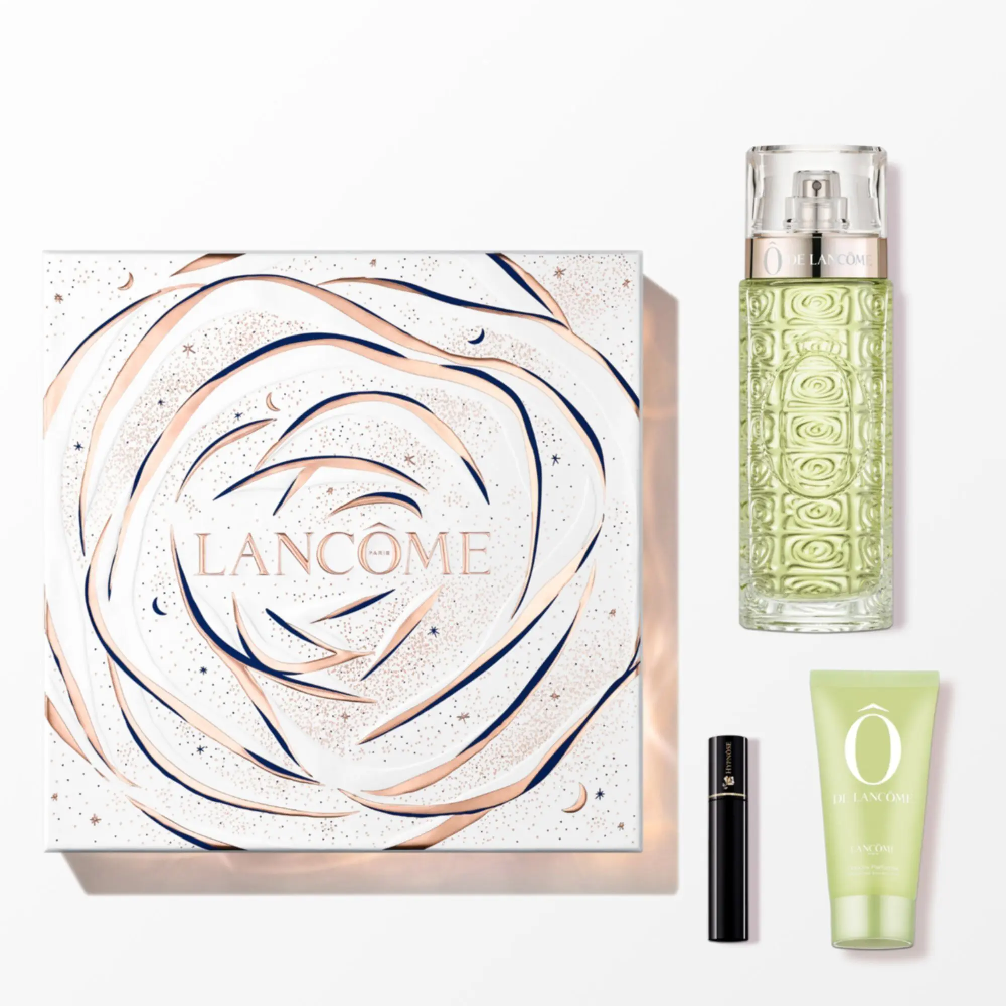 Lancôme - Coffret Noël Ô de Lancôme Eau de Toilette 125ml, Gel Douche & Mascara- Femme