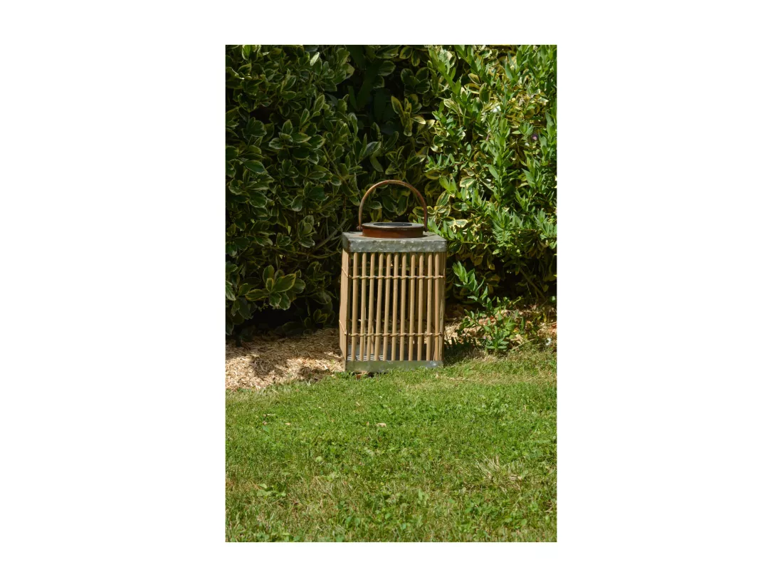 Lanterne solaire bambou Carrée - Orium