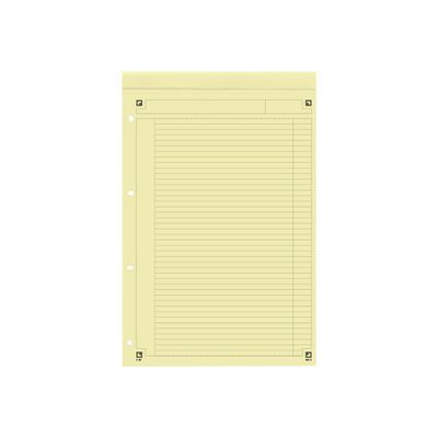 Oxford International - Bloc notes - A4 + - 160 pages - ligné jaune - perforé