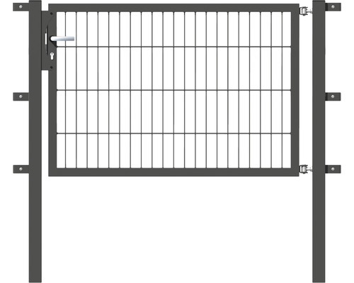 Enkele poort ALBERTS Flexo 125 x 80 cm 6/5/6 kader 40x40 incl. palen 6 x 6 cm antraciet