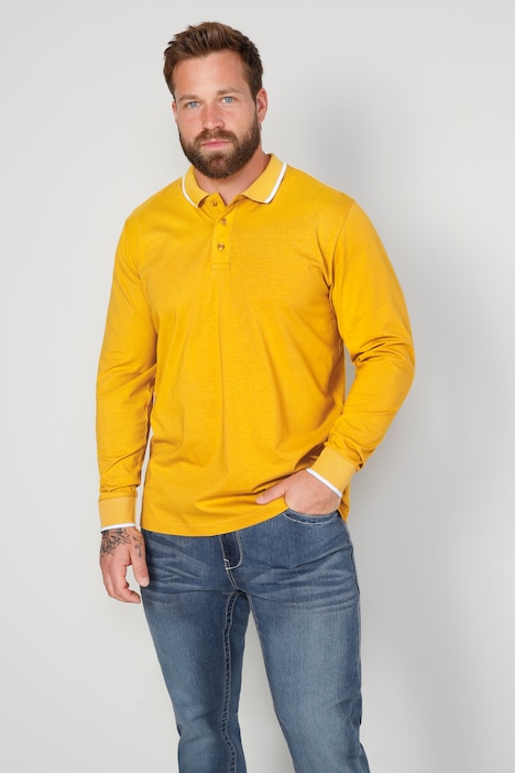 Boston Park Poloshirt, Langarm, Kontrast-Polokragen